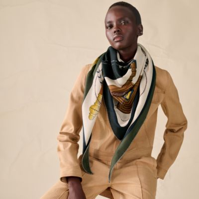 グリーン - レディス, スカーフ、ショール＆マフラー, カシミア